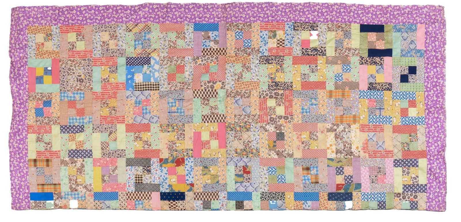 Two Colorful Mid Twentieth Century Quilts. (1 of 2)