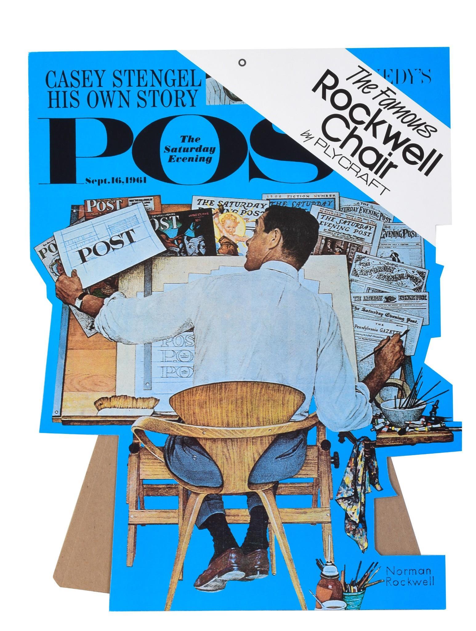 Plycraft Rockwell Chair Store Display.: 20.5 x 15.5 inches. Mint condition, in original sleeve.