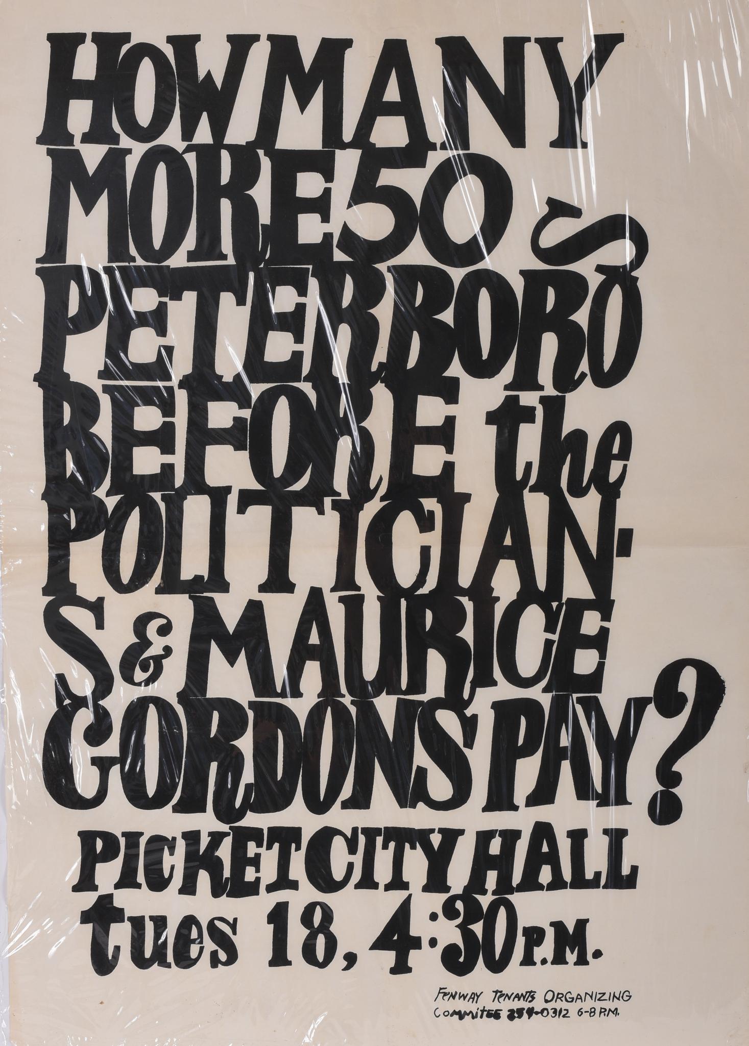 1970s Boston Protest Poster. (1 of 1)