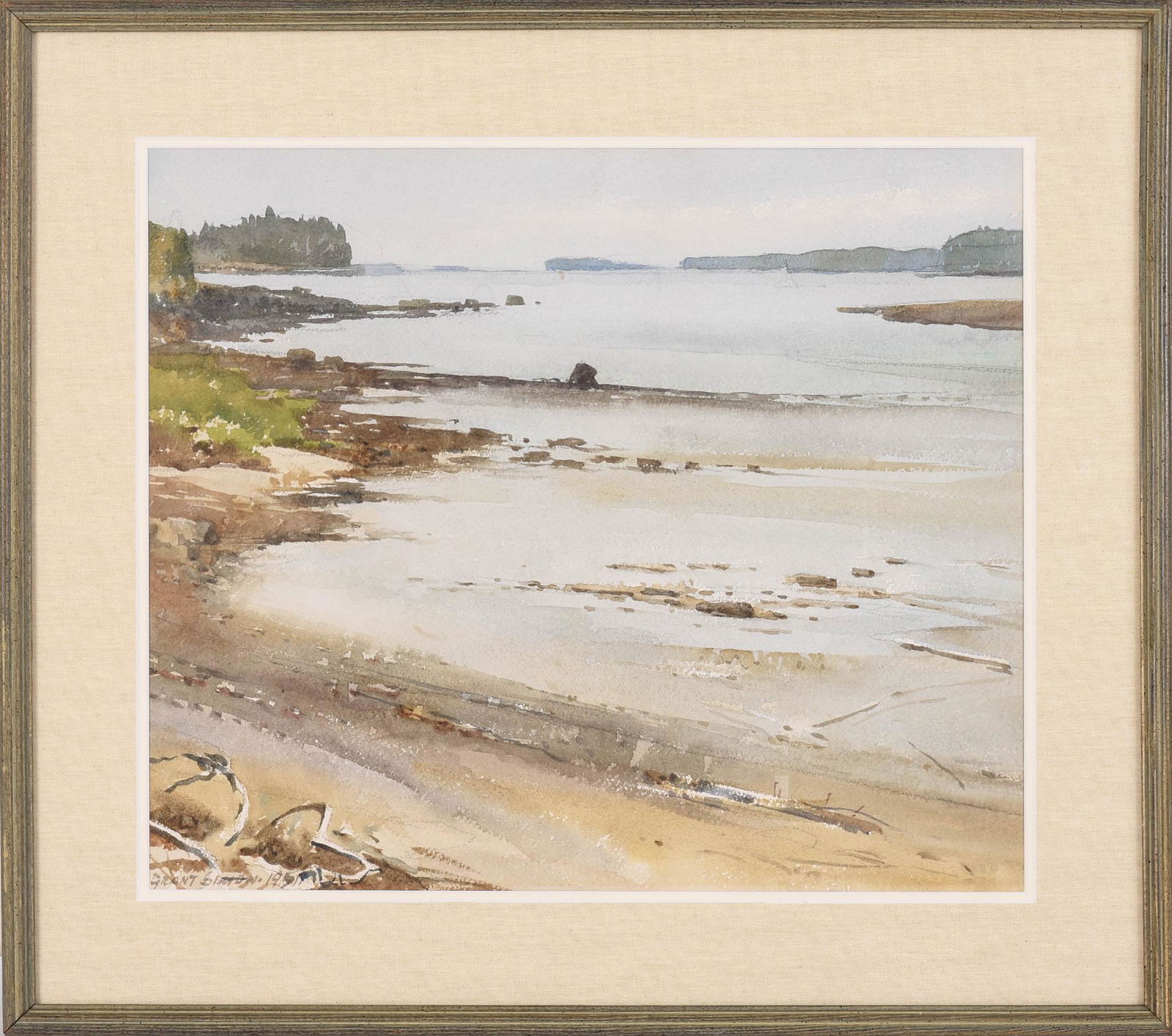 Grant Miles Simon. Bar Harbor Watercolor. (1 of 2)