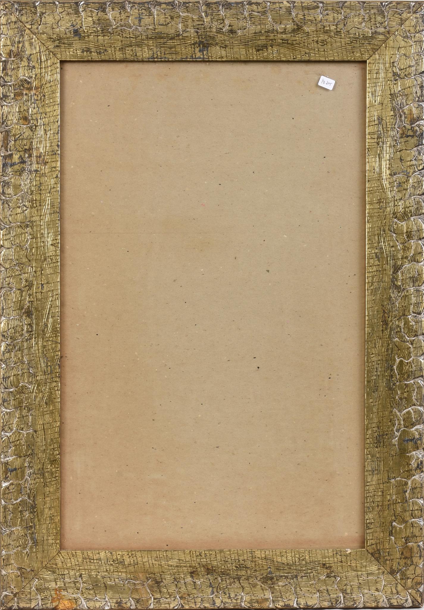 Gilded Wood Frame.: Bevel 25.125 x 15.75 inches, with what appears to be original glass.