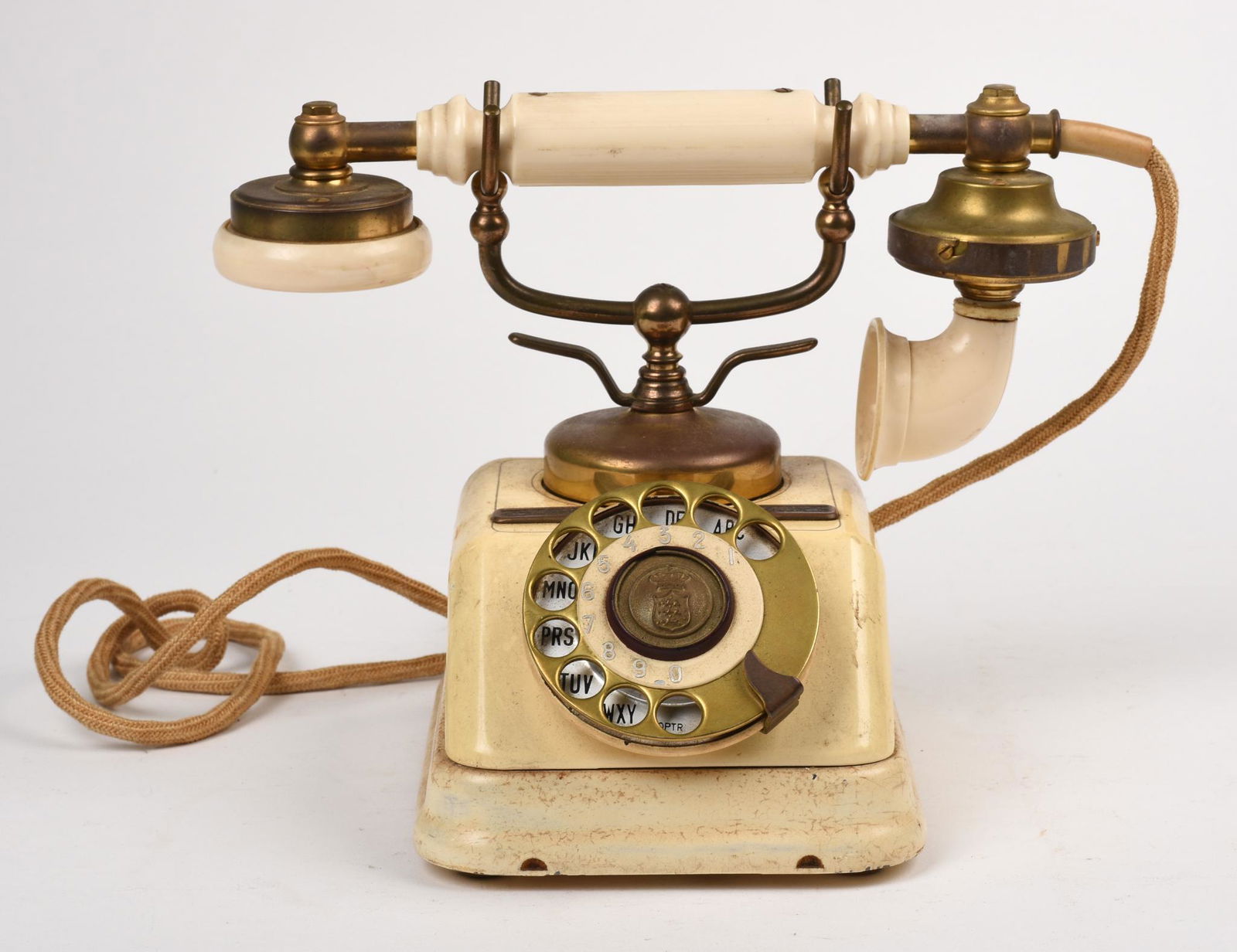 Danish Antique Telephone-Jobenhavns Telefon.: Height 8 inches.