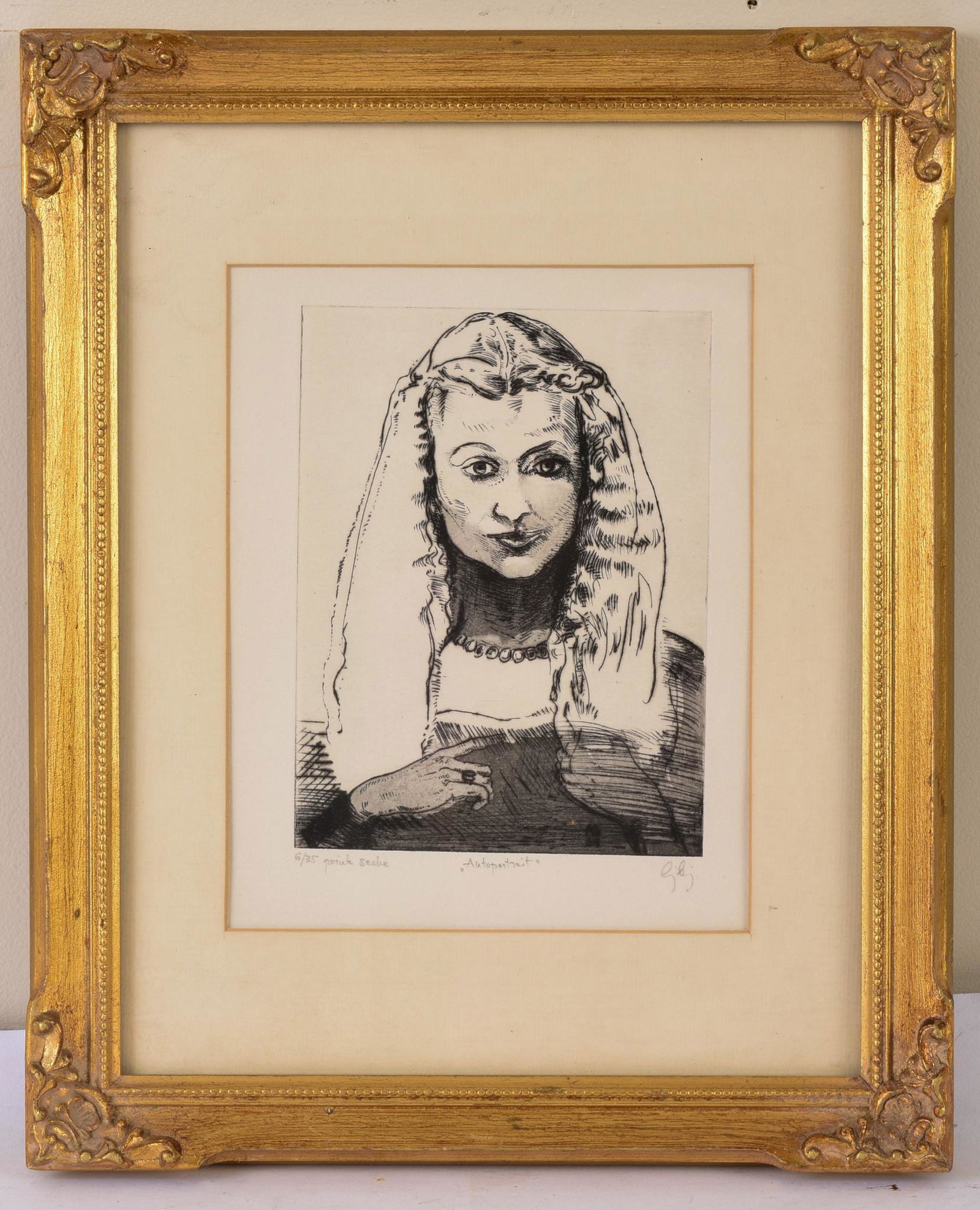 Etching. "Autoportrait." (1 of 4)