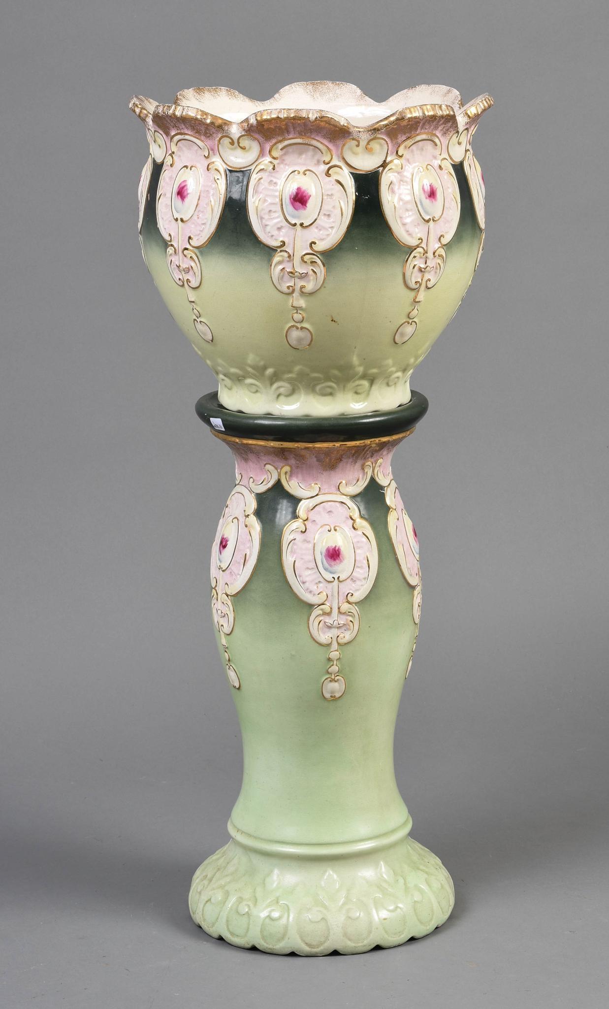 Rare Early Roseville Jardiniere & Pedestal. (1 of 2)