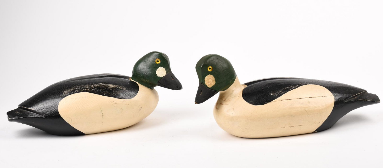Two Richard Oliver Duck Decoys.: Length of each 15 inches.