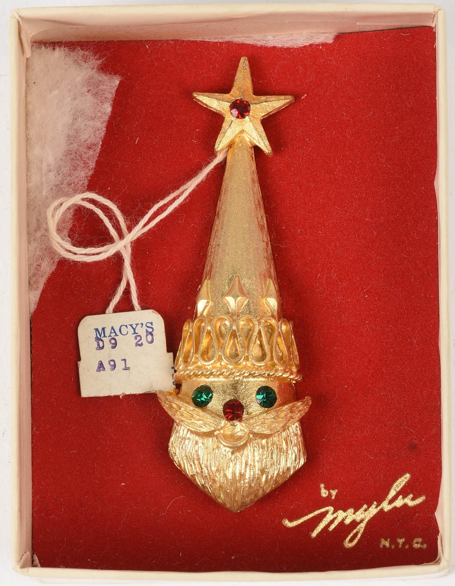 Vintage Santa Pin.: Height 2.5 inches.