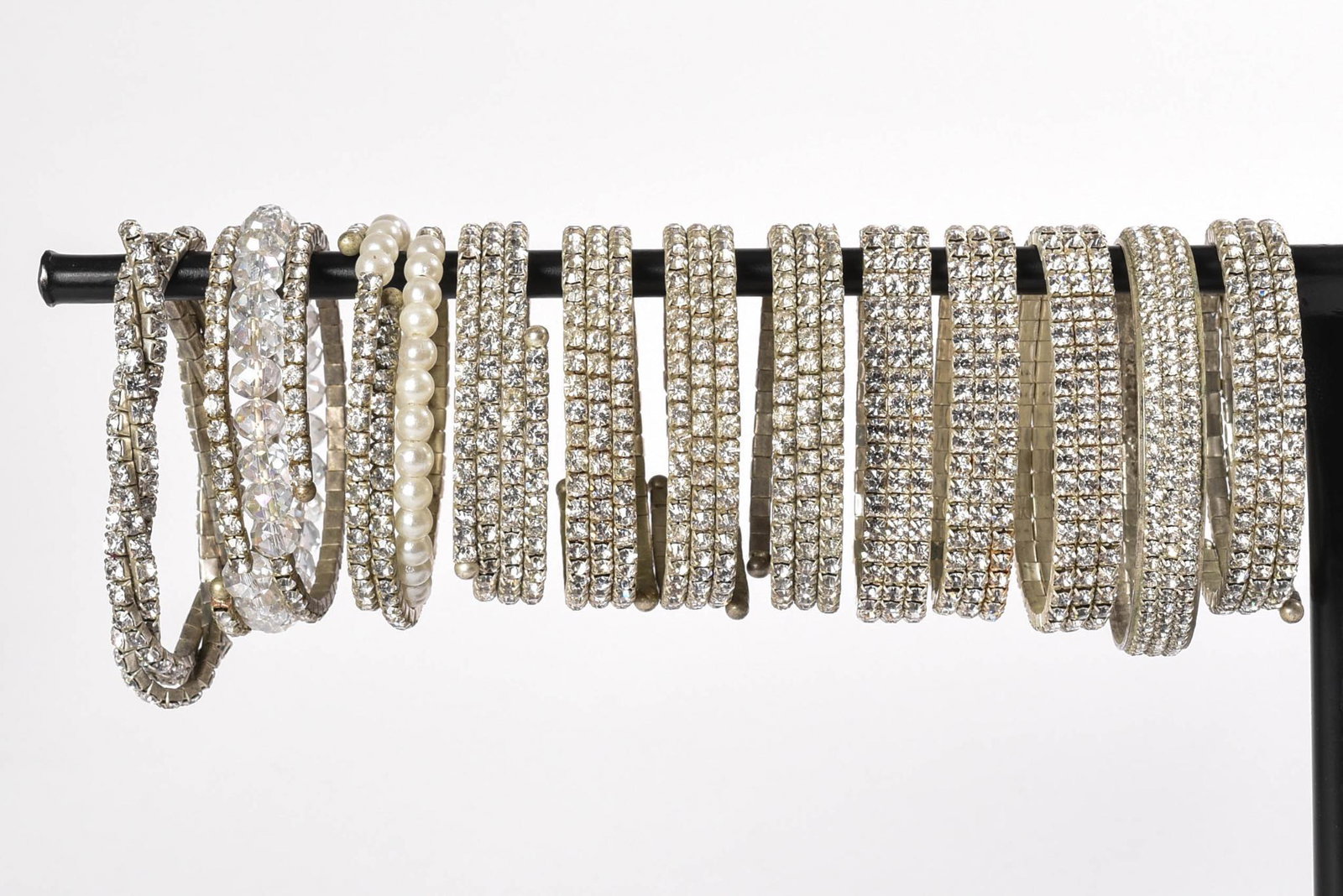 12 Sparkly Bracelets.: Diameter approximately 2 inches.