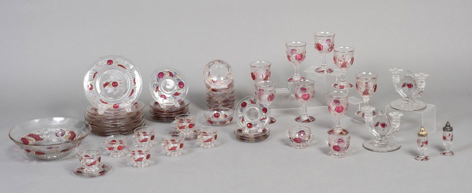 Large Group of Westmoreland Della Robbia Glass. (1 of 10)