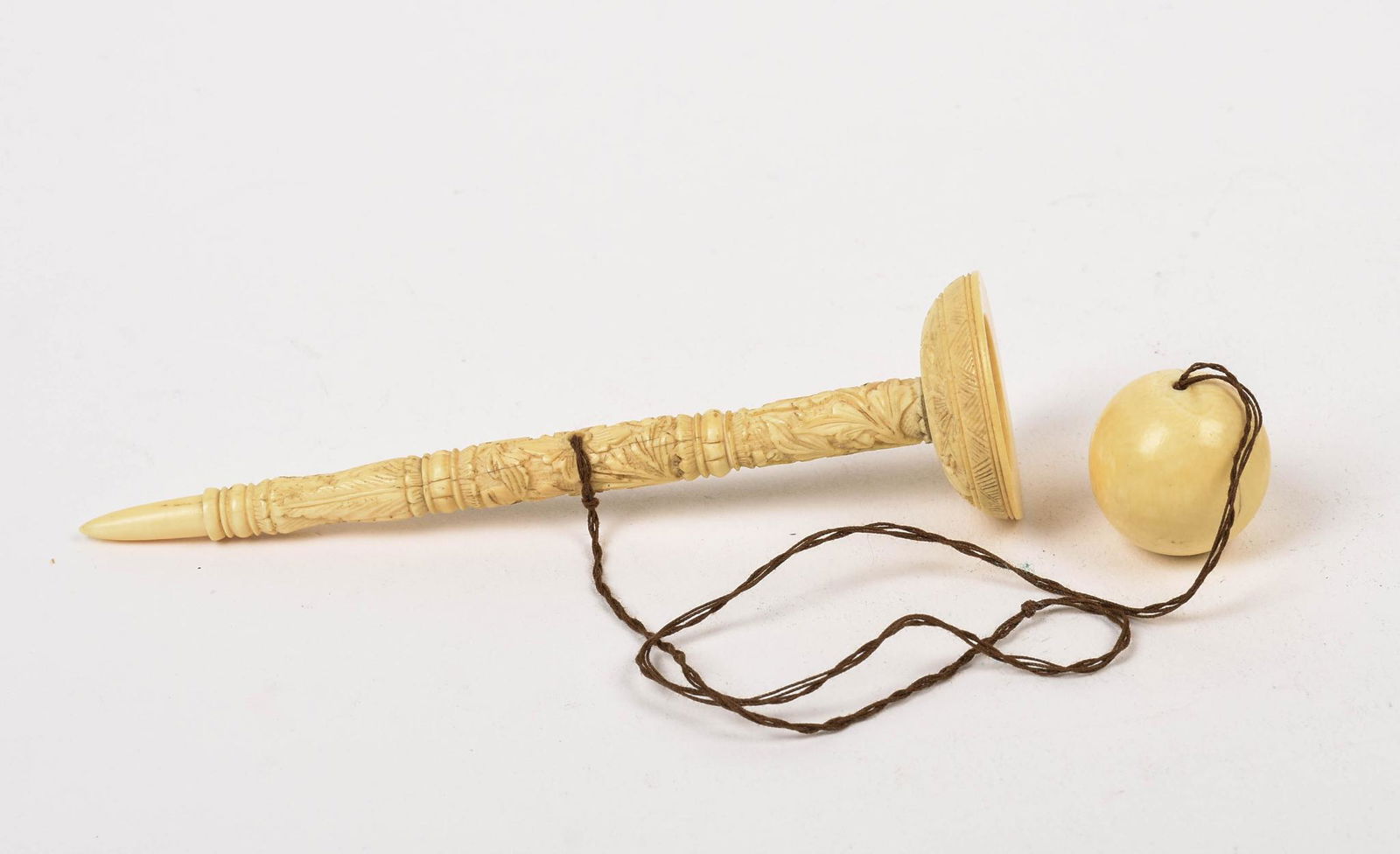 Chinese Cup and Ball String Game, Mid 19th C. (1 of 2)
