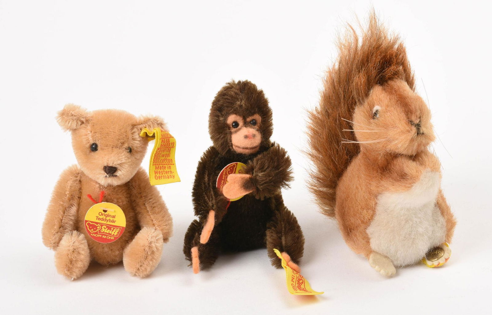 Three Miniature Steiff Animals. (1 of 5)