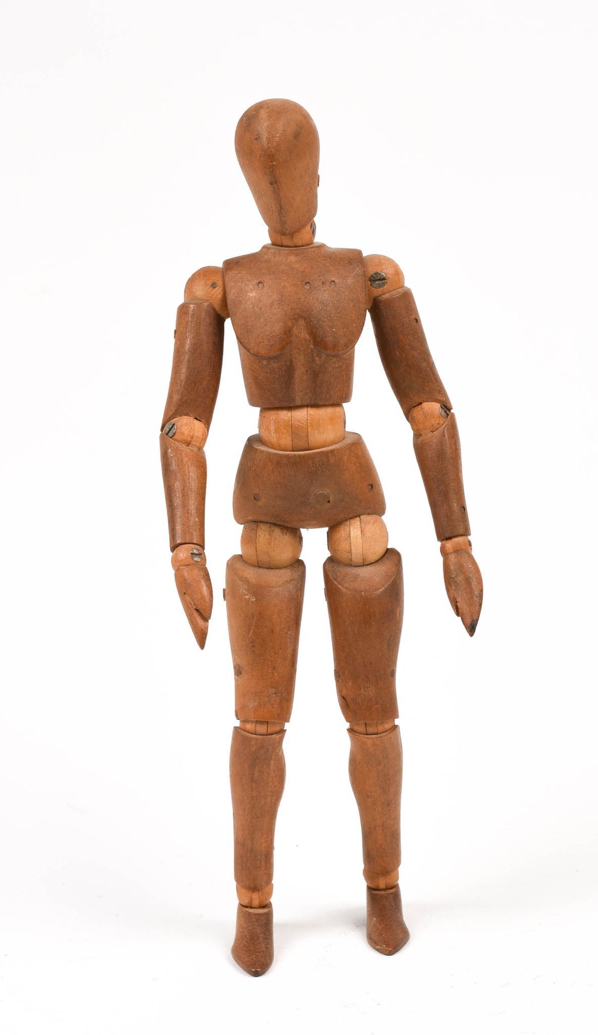 Small Artist's Mannequin, Early 20th Century.: Height 8.5 inches.