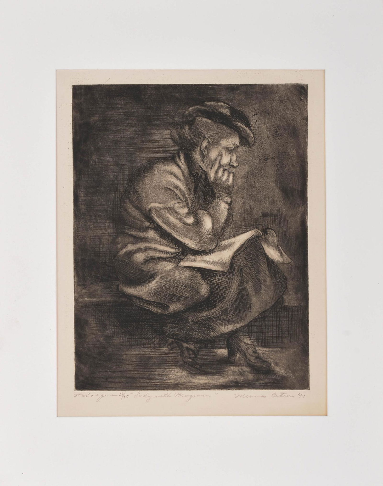 Minna Citron. Lady With Program, 1941. (1 of 4)