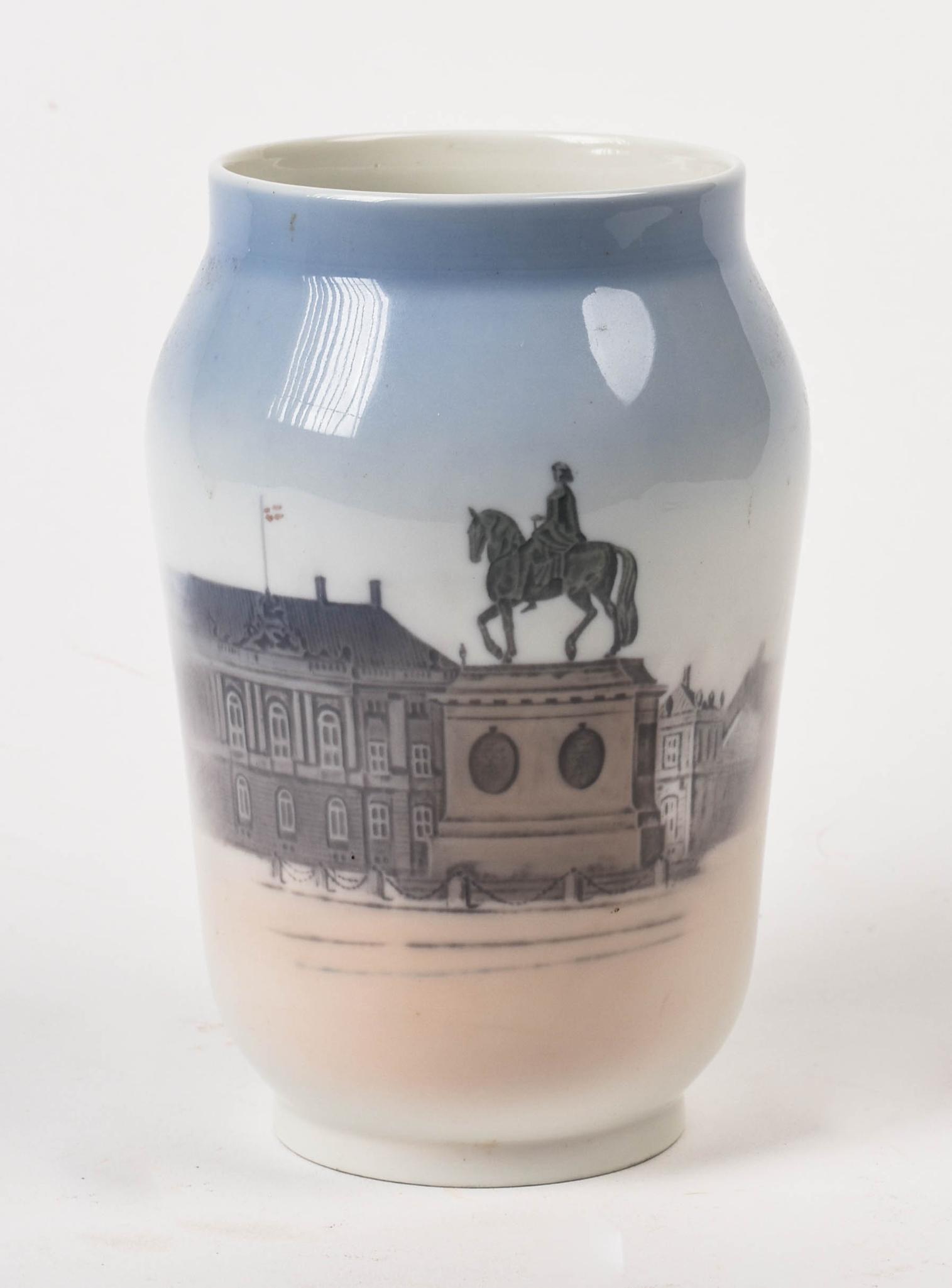 Royal Copenhagen Vase, Hojbro Square.: Circa 1905, height 7 inches.