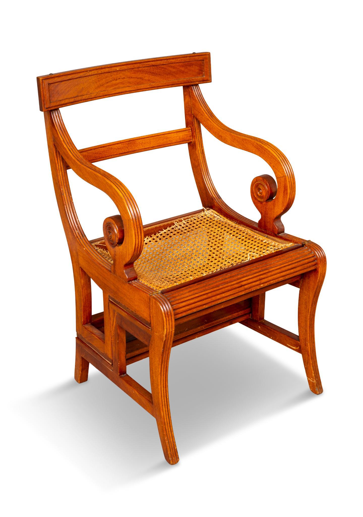 Regency Convertible Chair & Library Steps. (1 of 2)