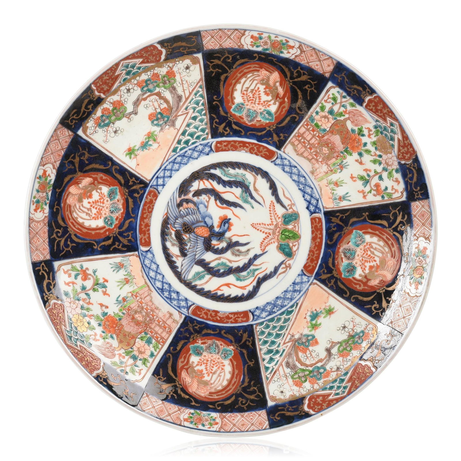 Large Japanese Imari Charger With Phoenix. (1 of 3)