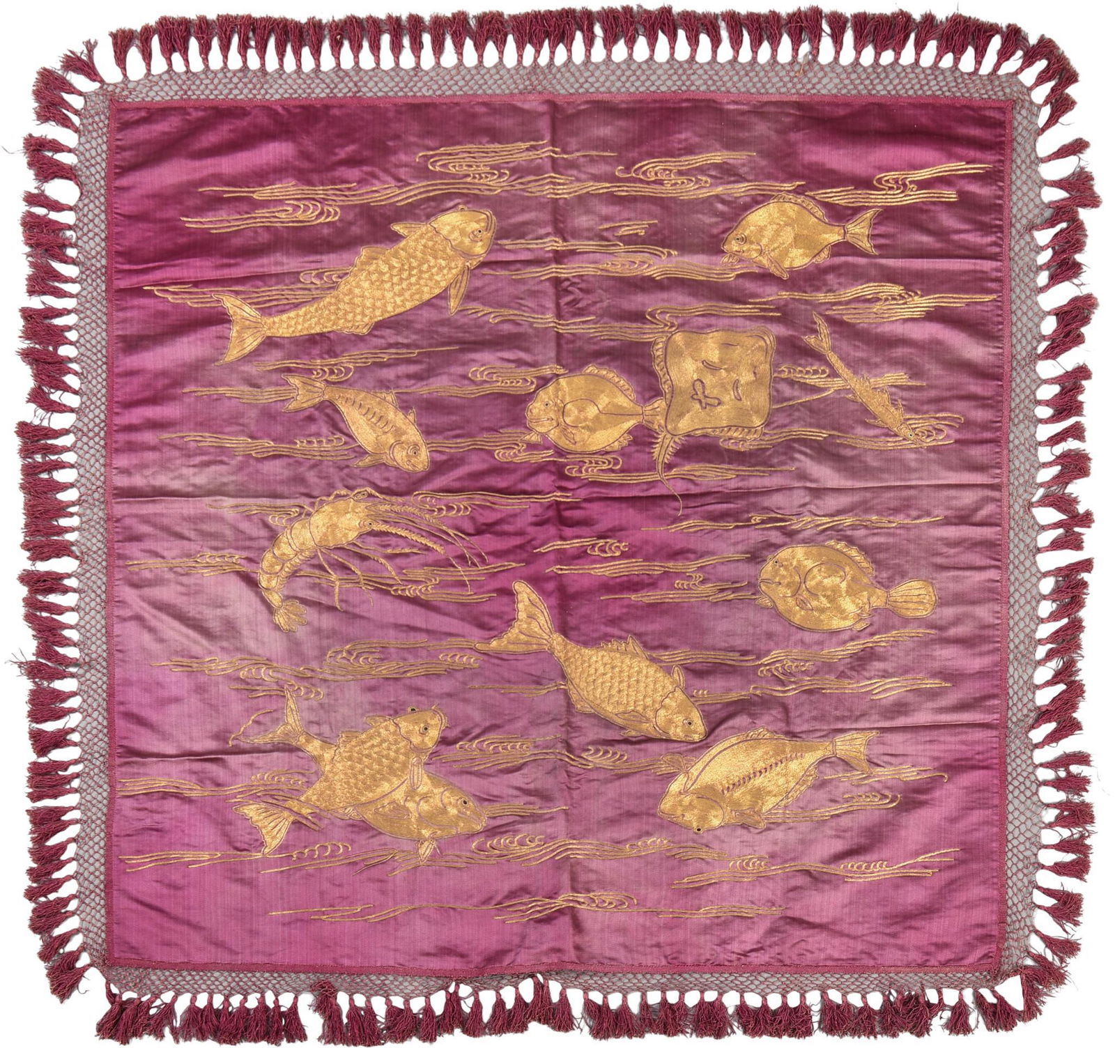 Japanese Embroidered Table Cover (1 of 3)