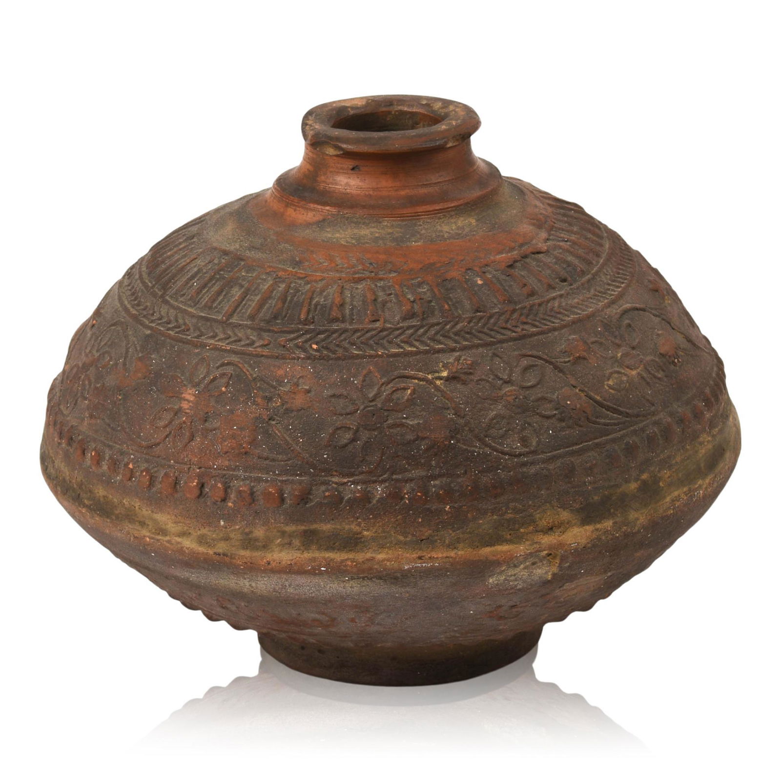 Swat Valley Pakistan Redware Water Jug.: 19th century, height 8 inches.