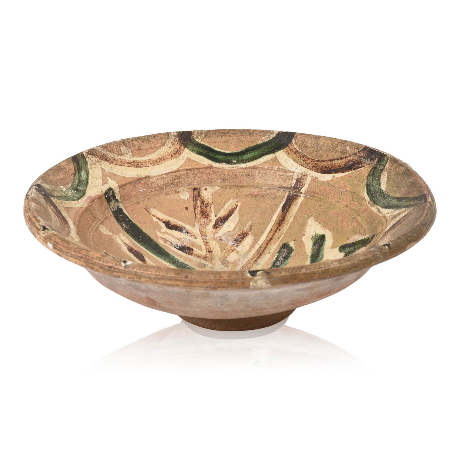 Moravian Redware Footed Bowl. (1 of 3)