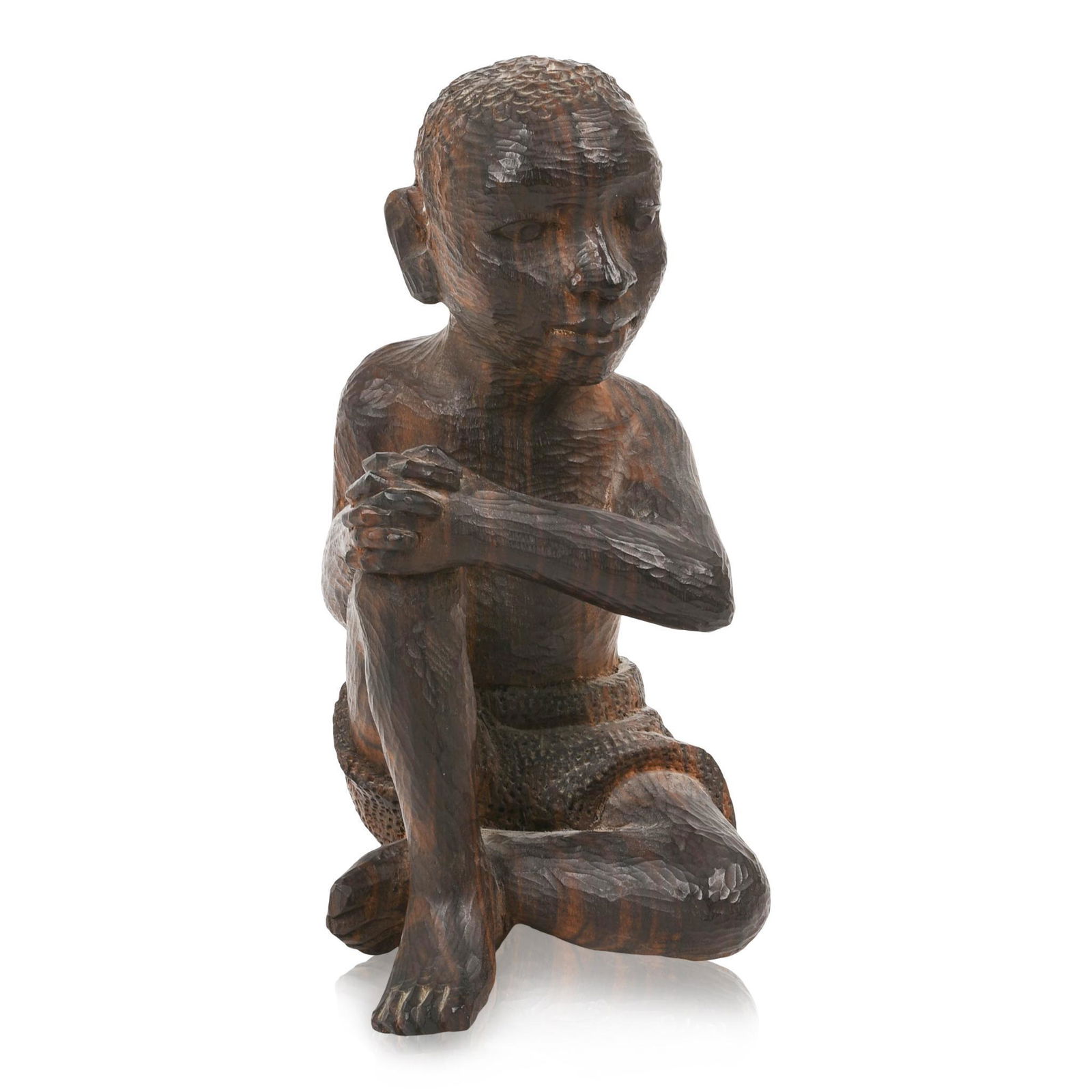 African Carved Wood Sculpture of a Boy. (1 of 5)