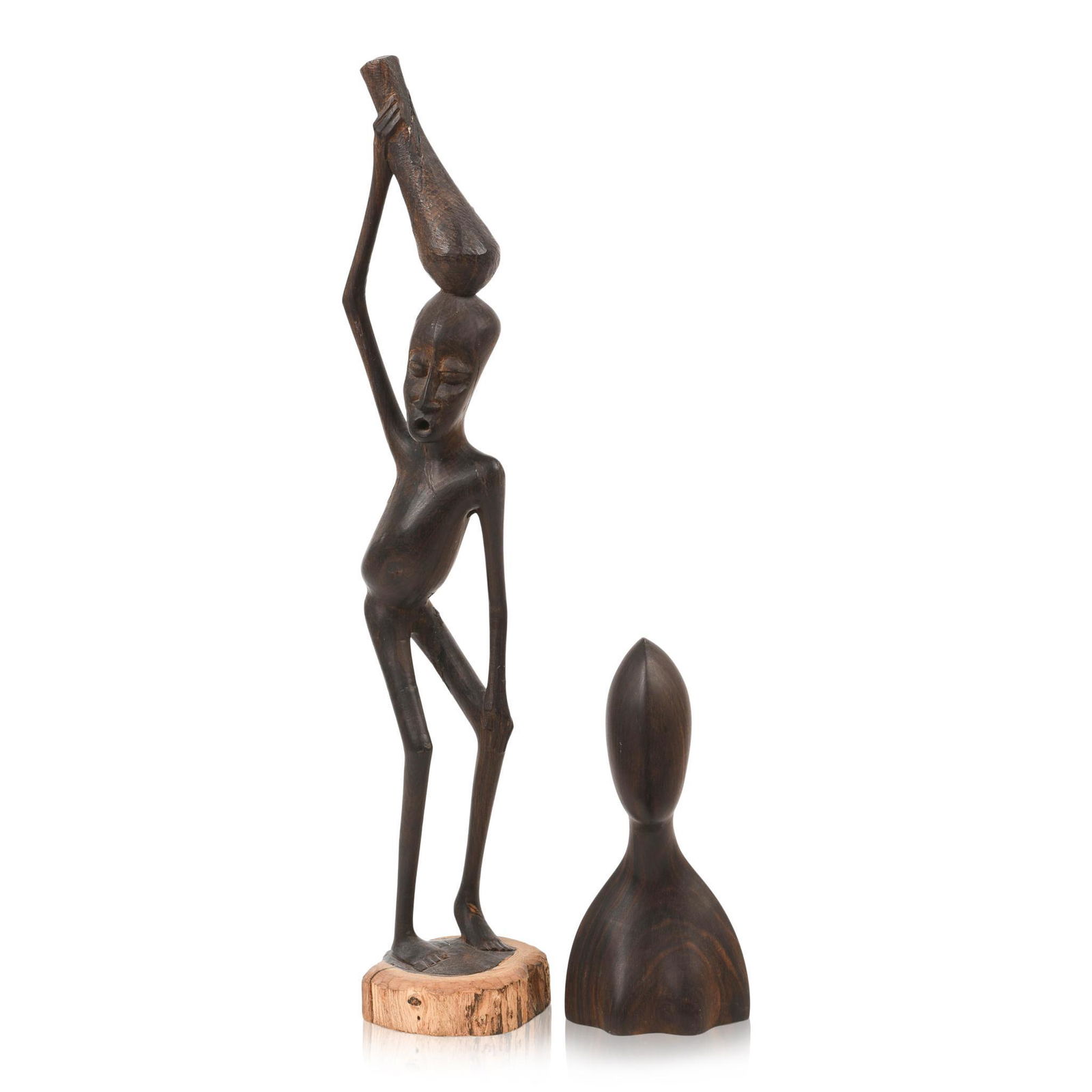 Two Modern African Carved Wood Sculptures. (1 of 5)