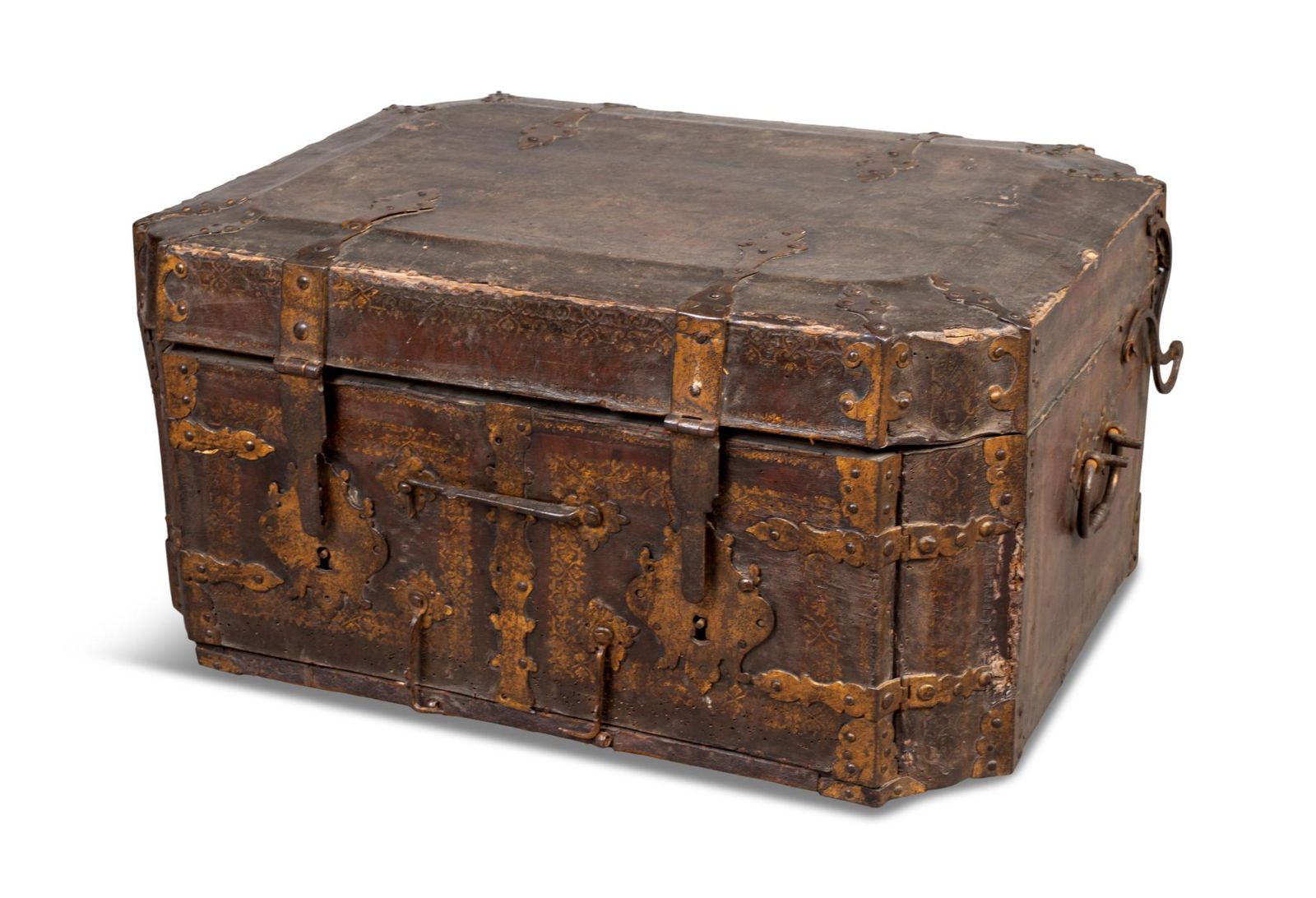 Spanish or Continental Metal Bound Trunk. (1 of 3)