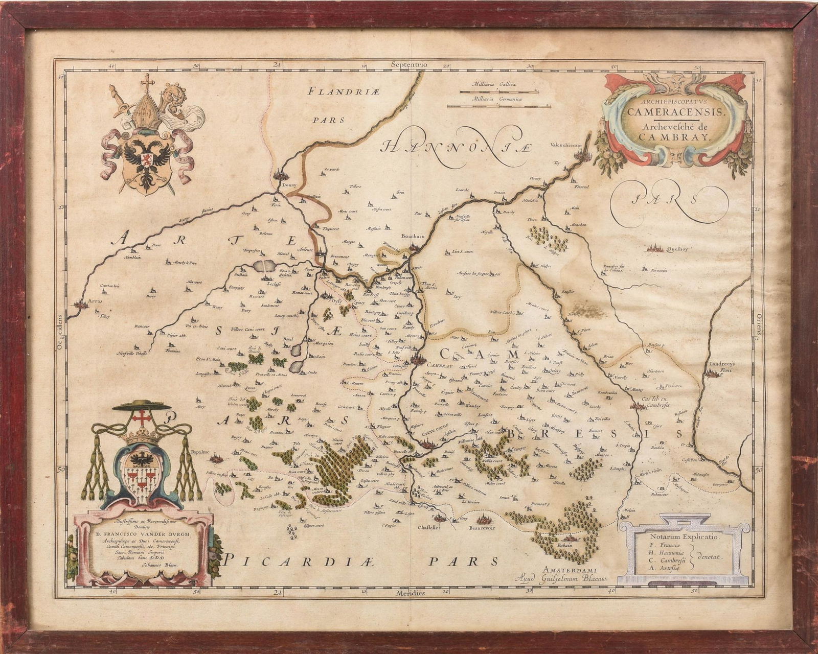 Johannes Joan Blaeu Map of France, c. 1640. (1 of 3)