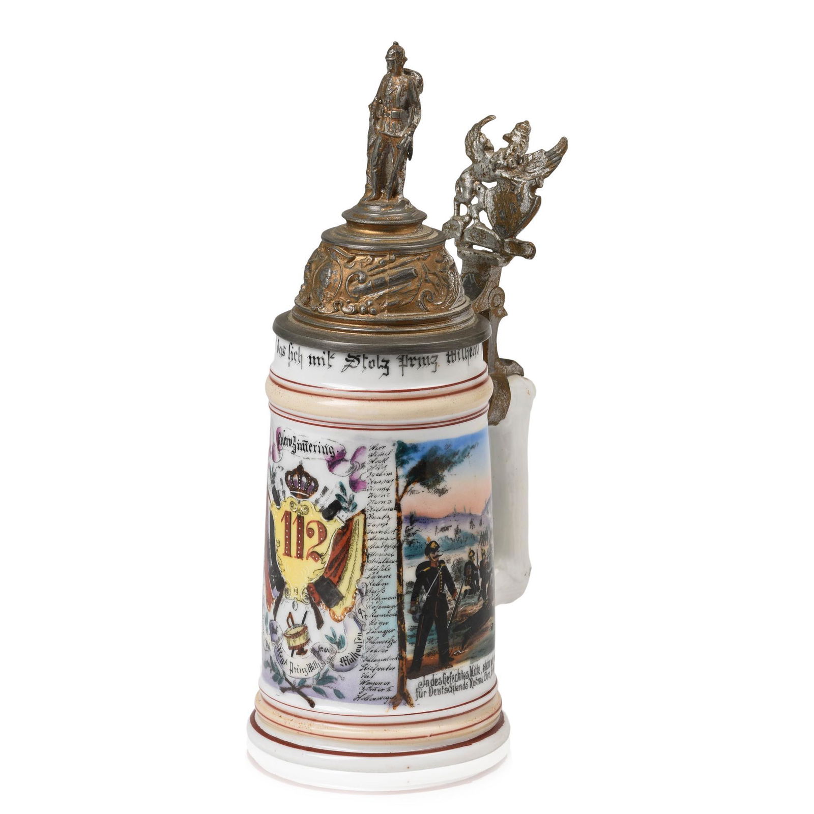 German Regimental Porcelain Stein (1 of 4)
