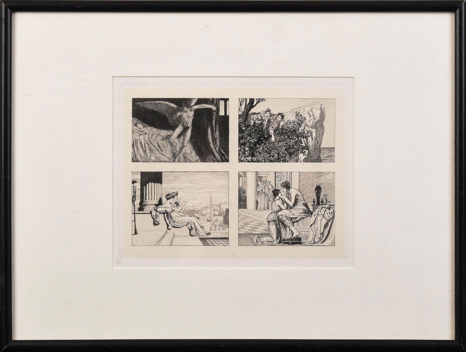 Max Klinger, Engraving From Amor und Psyche.: Circa 1880, image 6.5 x 8.5 inches.