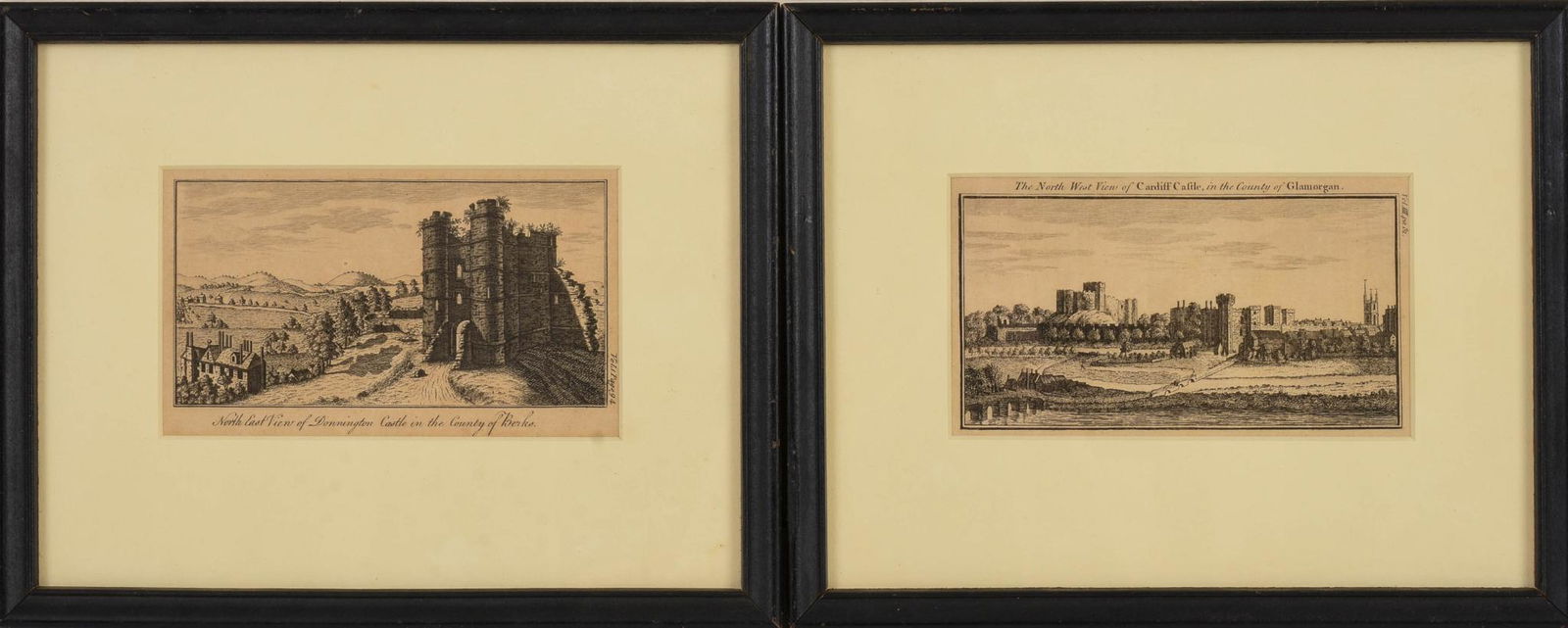 Two Eighteenth Century Engravings of Castles. (1 of 3)