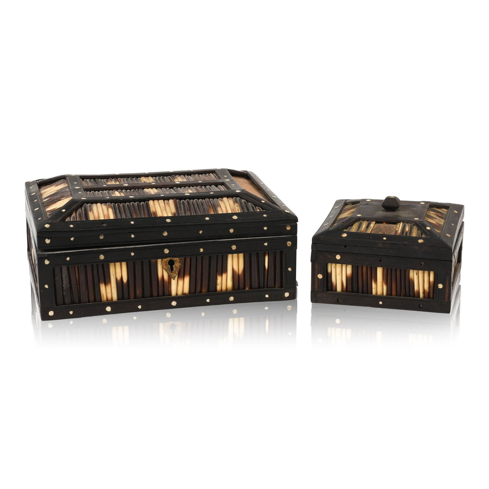 Two Anglo Indian Porcupine Quill Boxes. (1 of 6)
