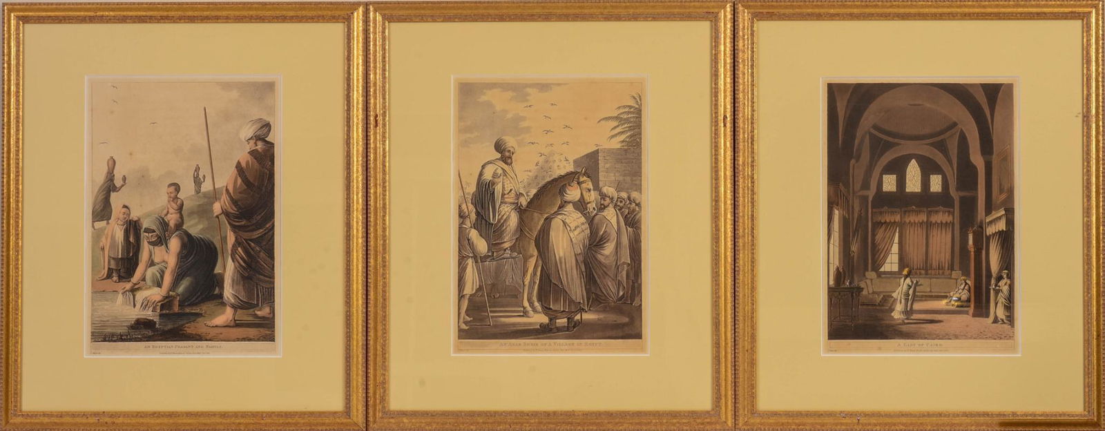 Eight Early 19th c. Egyptian Grand Tour Color Aquatints (1 of 4)