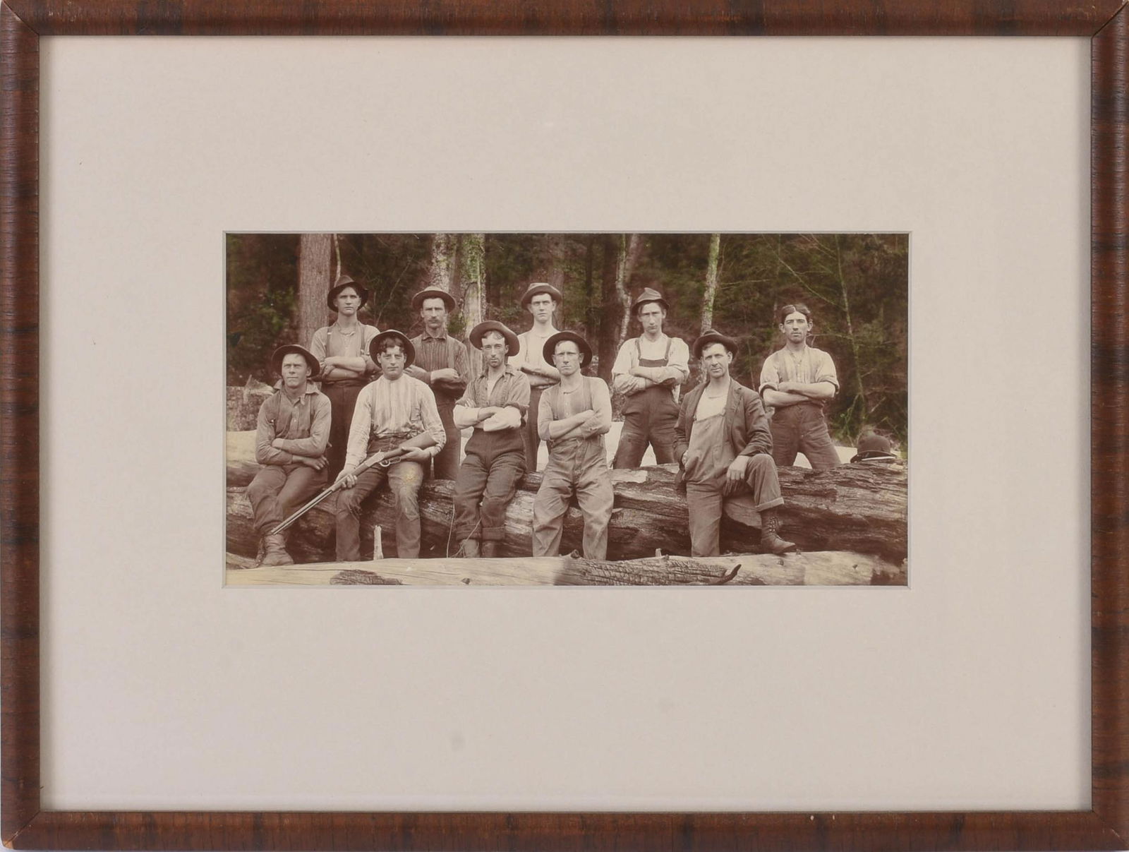 Hand Colored Photograph of Woodsmen. (1 of 2)