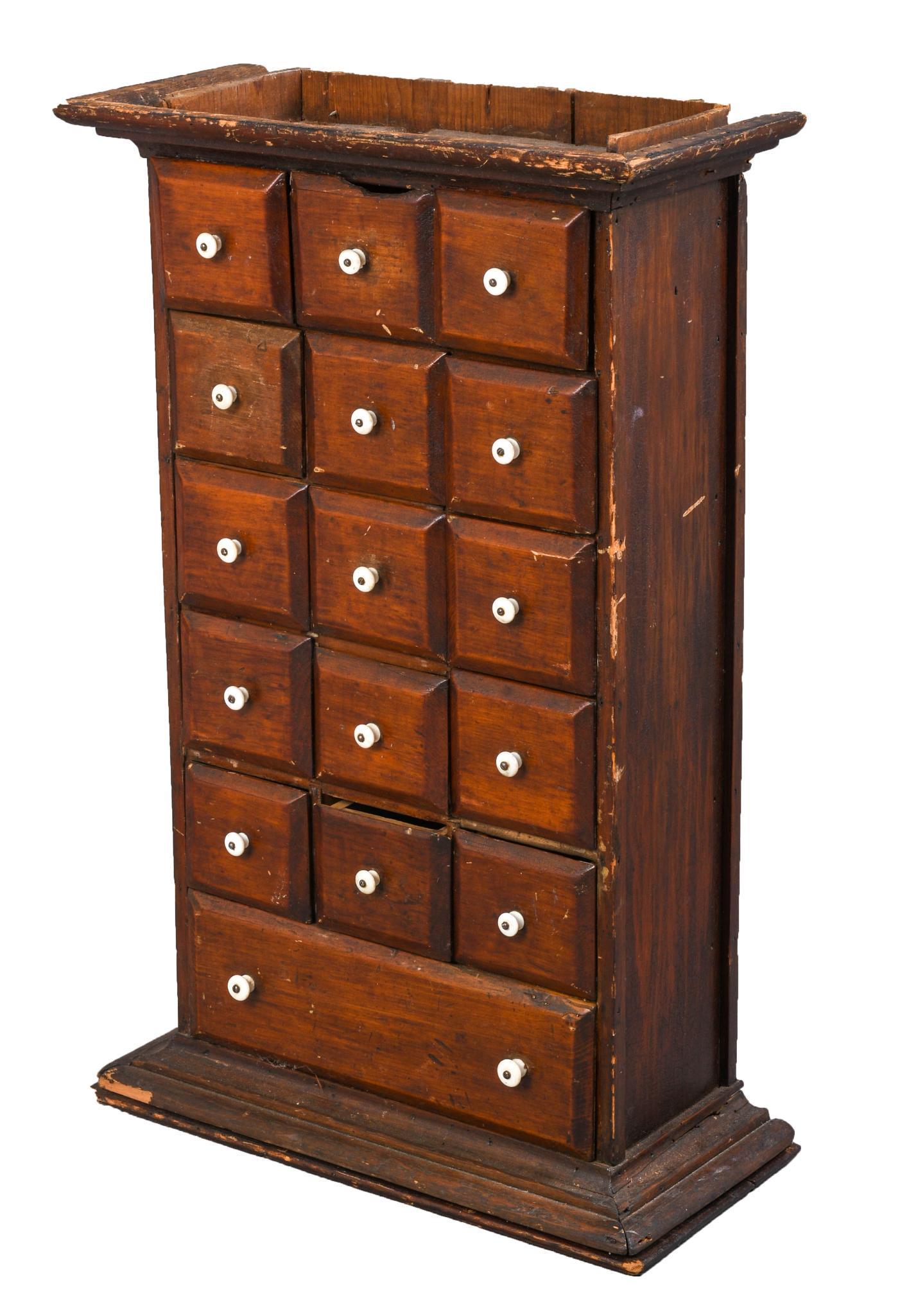 New England Pine Apothecary Cabinet. (1 of 2)