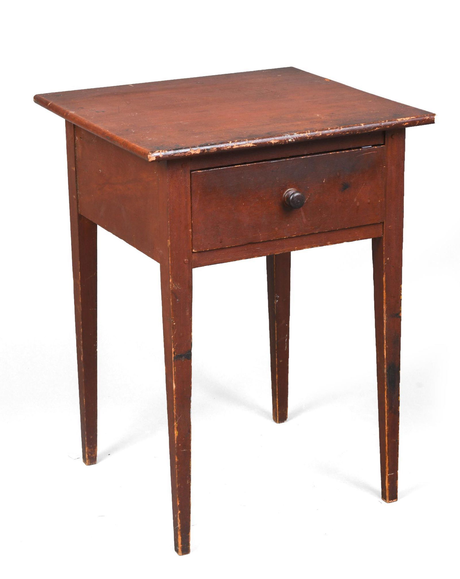 Red Painted Stand with Deep Drawer. (1 of 4)