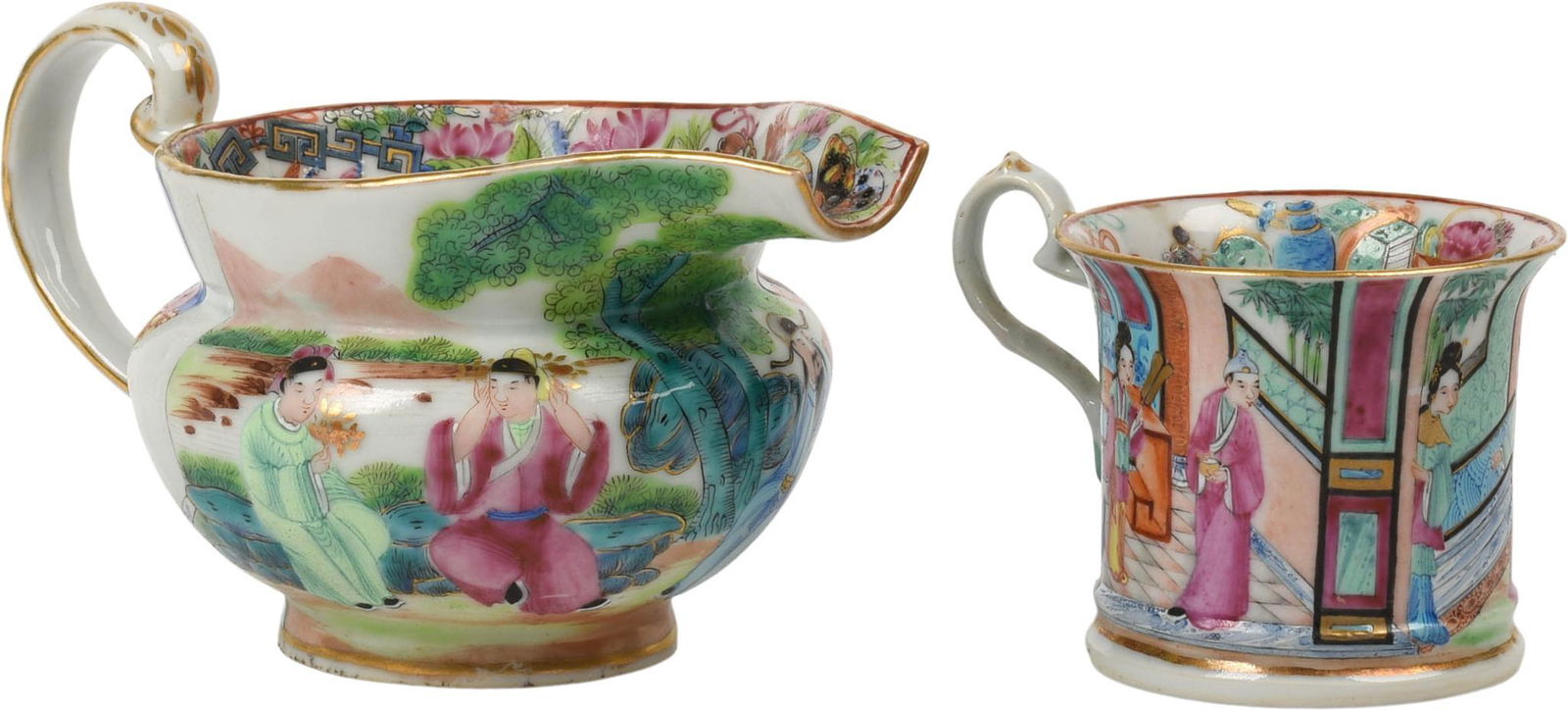 Two Pieces of Chinese Rose Mandarin Porcelain. (1 of 6)