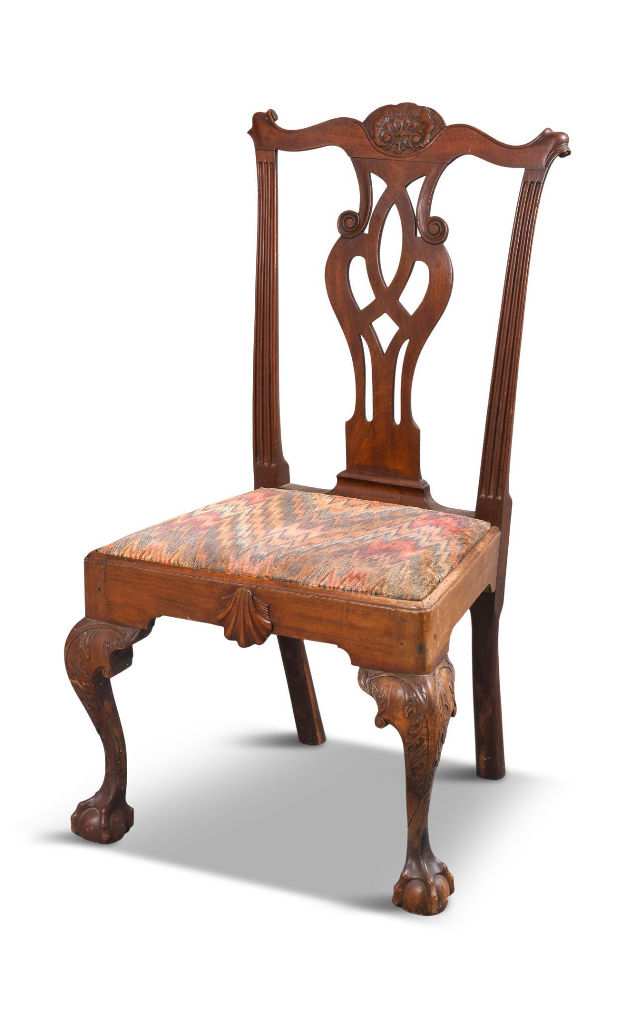 Pennsylvania Chippendale Carved Side Chair. (1 of 6)