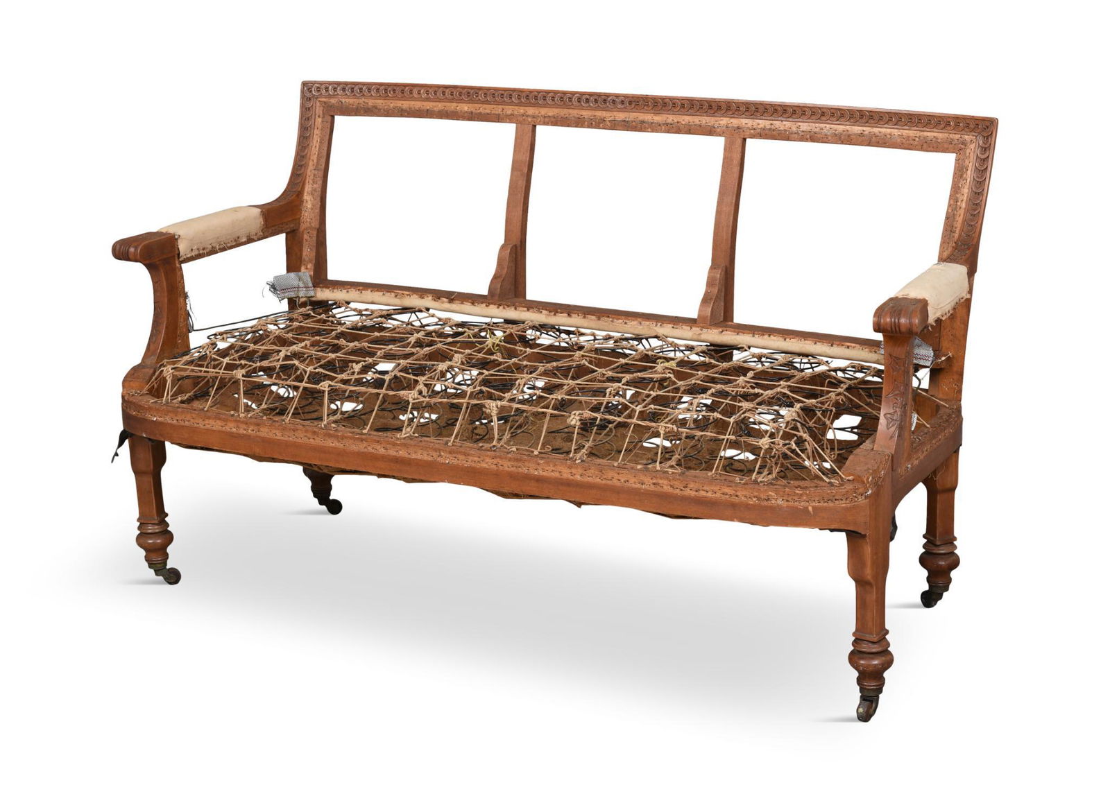 Fine Circassian Walnut Settee, Possibly Boston. (1 of 4)