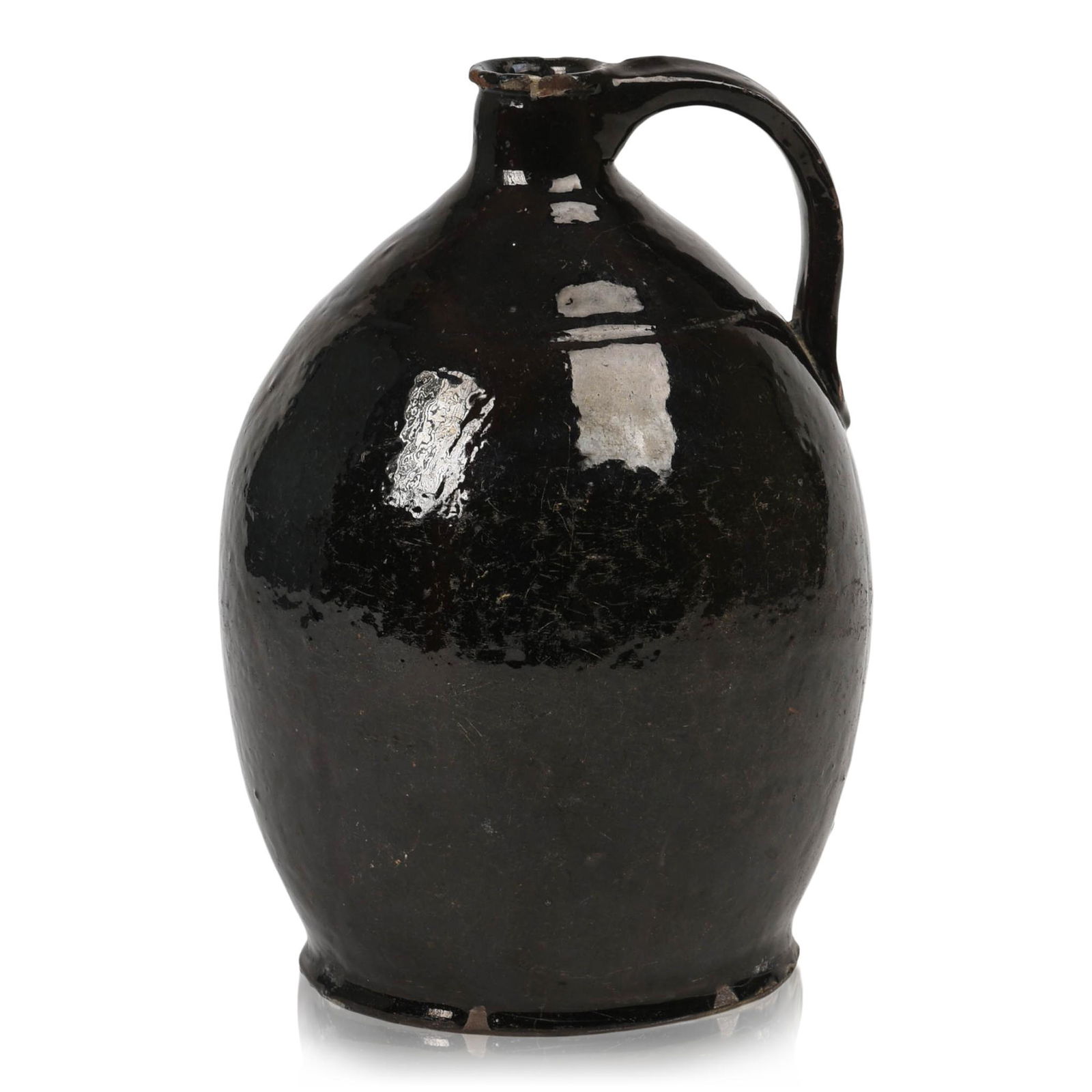 Early Maine Redware Jug. (1 of 5)