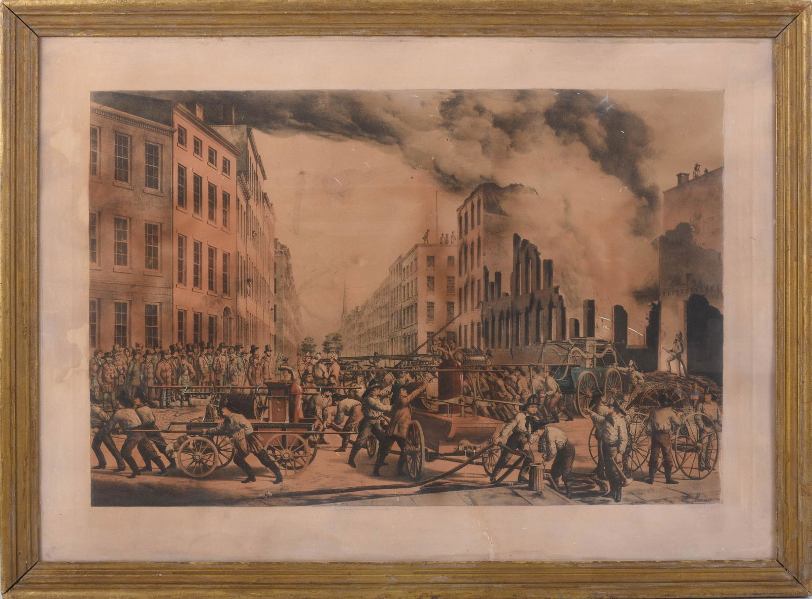 Large Folio Currier & Ives Life of the Fireman. (1 of 3)