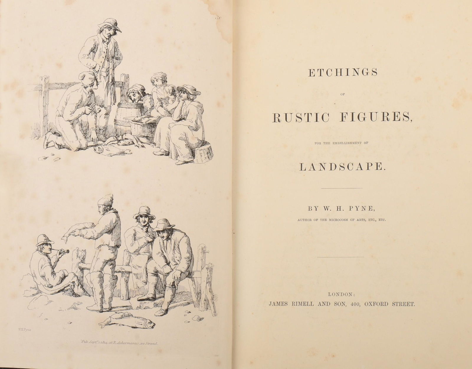 Pyne, William Henry. Etchings of Rustic Figures. 1814. (1 of 6)