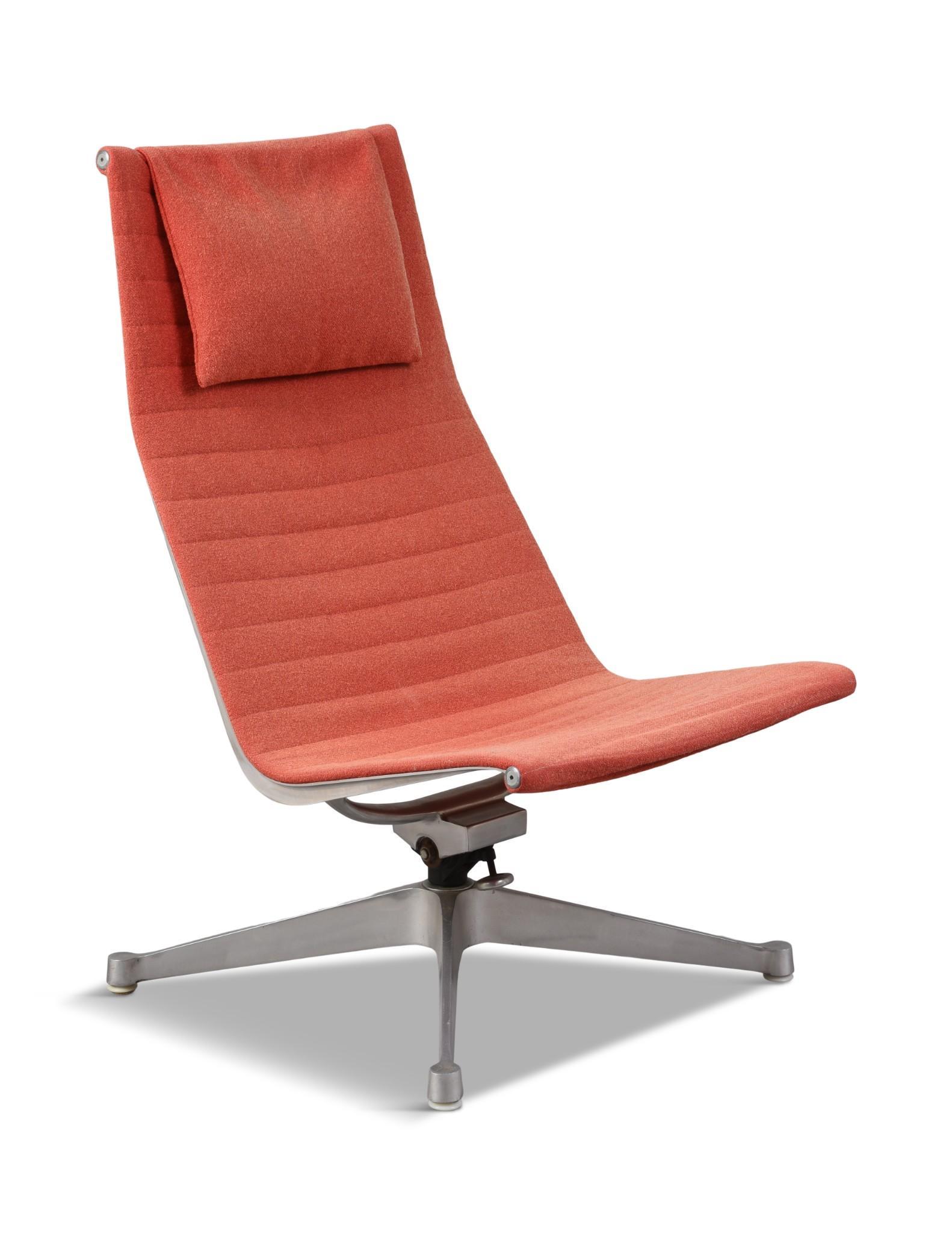 Eames for Herman Miller Aluminum Lounge Chair.: Seat height 15 inches, overall height 41 inches.