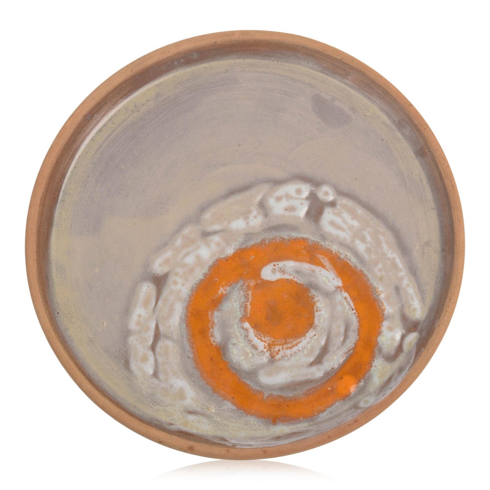 Mid Century Pottery Plate by Saliveros, Greece.: Diameter 9.75 inches.