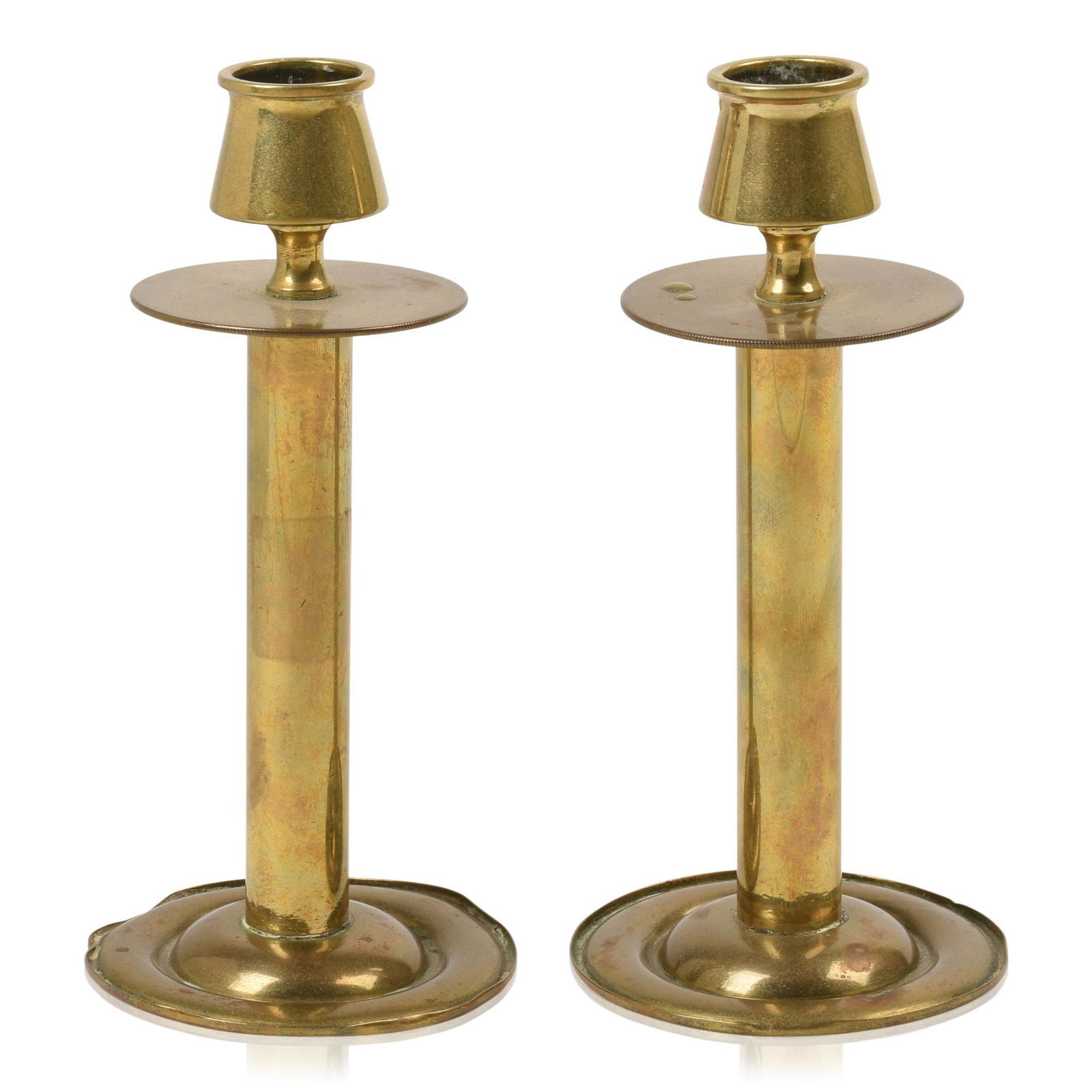 Pair of Arts & Crafts Brass Candlesticks. (1 of 3)