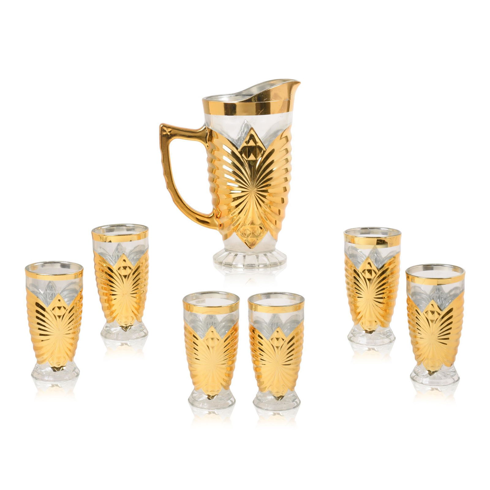 Art Deco Gold Leaf Lemonade Set. (1 of 5)