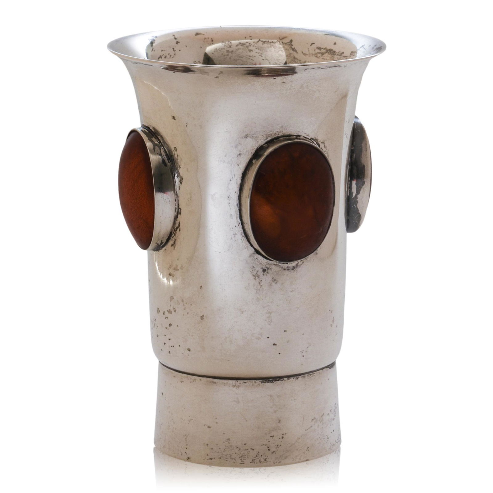 SBM German Modernist Silver and Amber Cup (1 of 4)