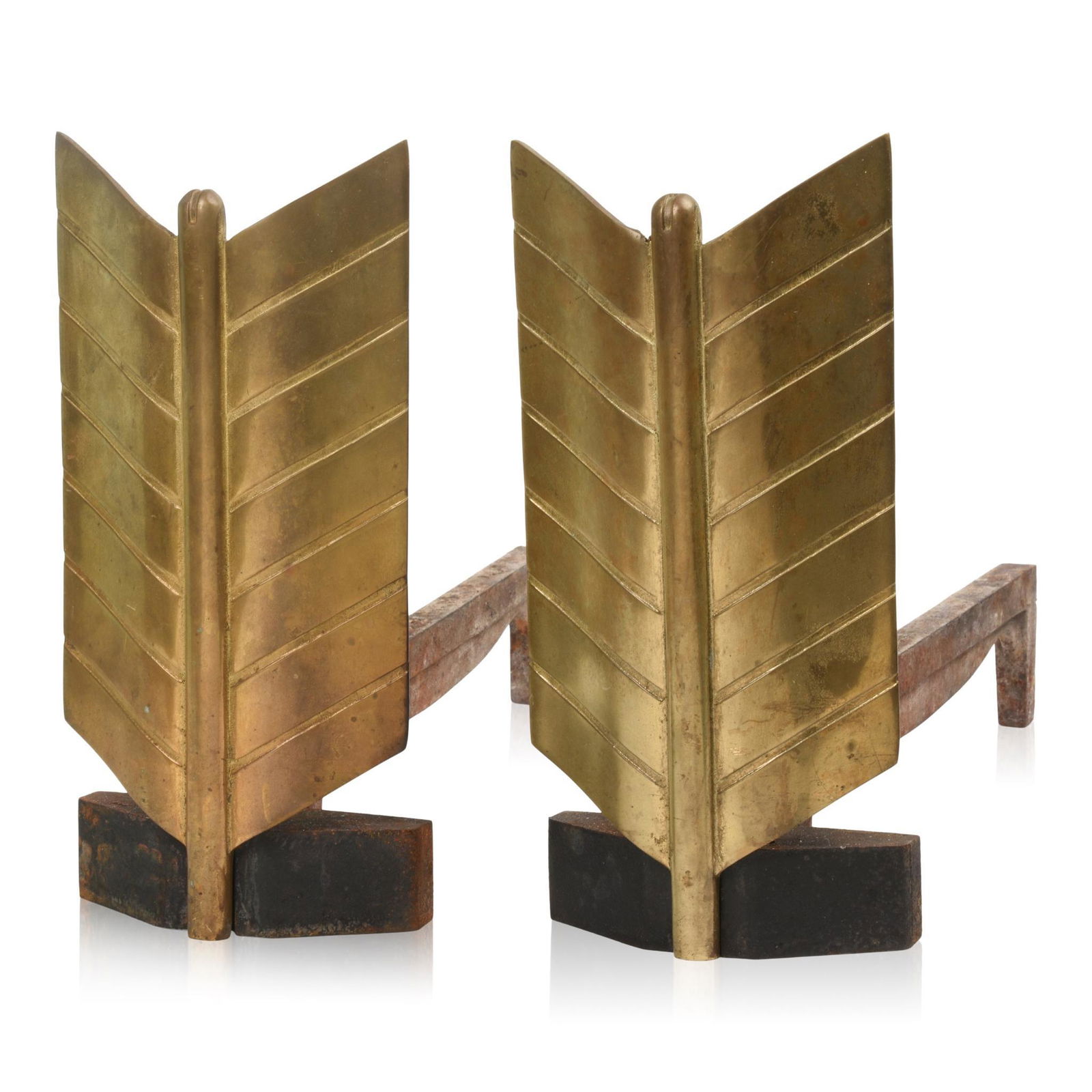 Bennett Brass and Iron Arrow Andirons (1 of 3)