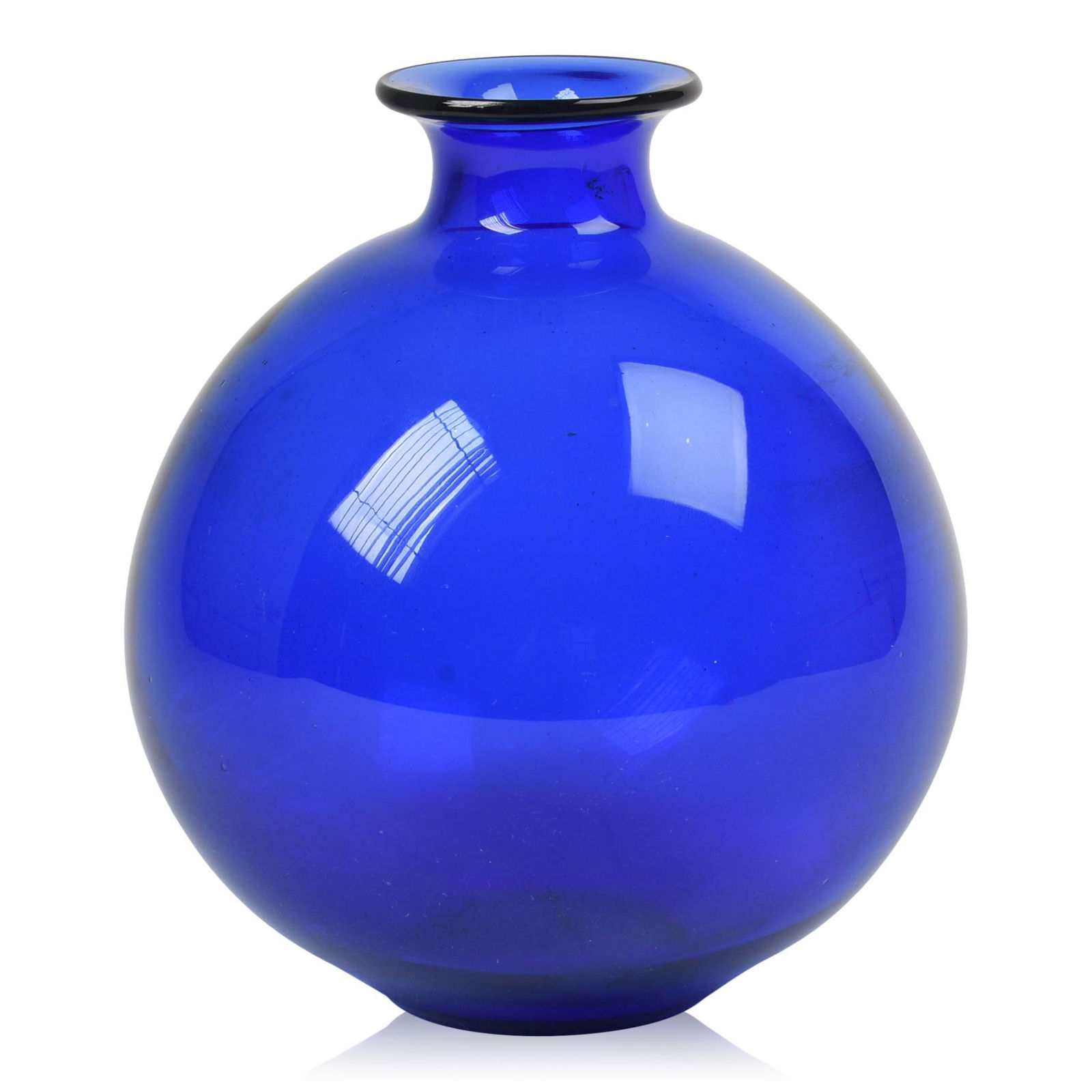 Richard Duborgh Cobalt Blue Studio Glass Vase for Plus (1 of 3)