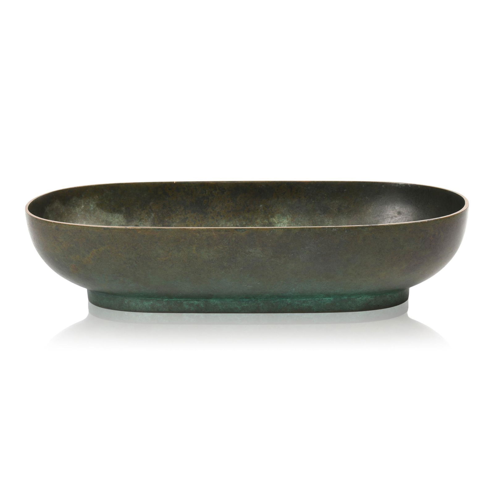 Heavy Carl Sorensen Cast Bronze Oval Bowl (1 of 4)