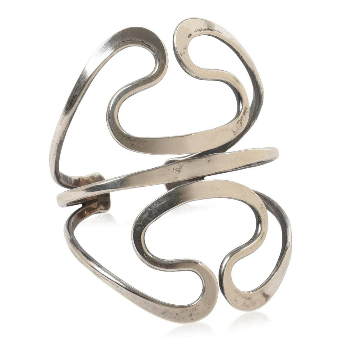 Early Ed Levin Modernist Studio Jewelry Sterling Bracelet (1 of 4)