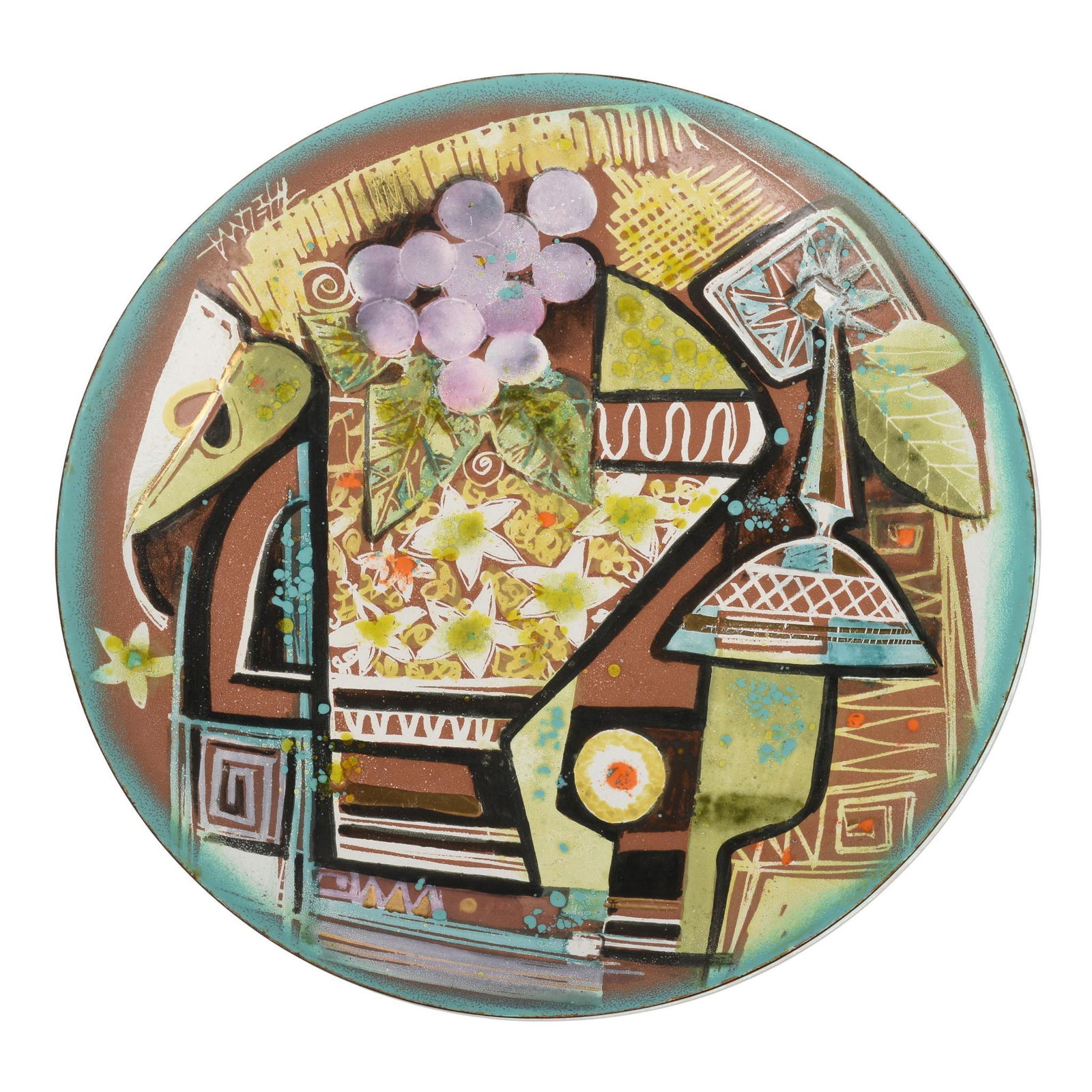 Thelma Frazier Winter Enamel Plate (1 of 3)